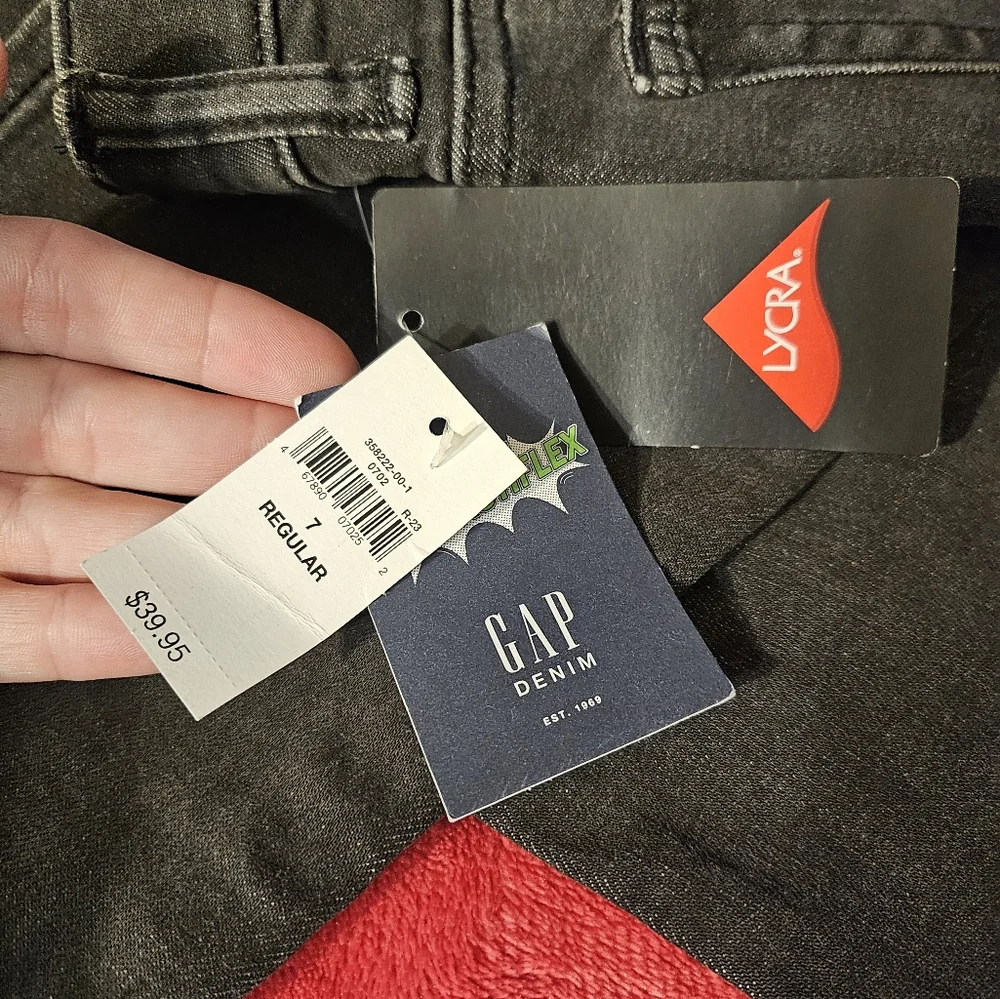 Gap Kids Skinny Stretch Black Jeans Boys Size 7‎ Regular NWT